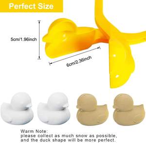 4 Pcs/Set Snowball Maker Clips en forme <span class=keywords><strong>de</strong></span> <span class=keywords><strong>canard</strong></span> Snow Ball Maker Clips Clamps Outdoor Winter Snowball Maker for Kids - Product Image 4