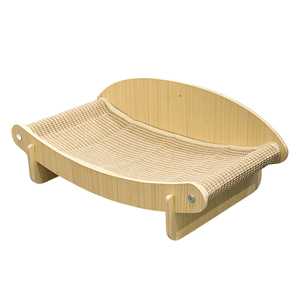 Lit mural classique <span class=keywords><strong>en</strong></span> bois pour <span class=keywords><strong>chat</strong></span> – Griffoir <span class=keywords><strong>en</strong></span> sisal peu encombrant avec emballage carton pour petits appartements - Product Image 1