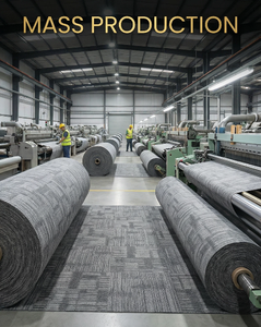 Dalles <span class=keywords><strong>de</strong></span> moquette carrées en polyester non tissé robustes, fabriquées à la machine, à boucles, nouveauté, en latex antidérapant, extra épaisses, vente en gros - Product Image 6