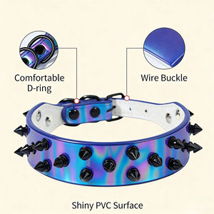 Dafeel Heavy Duty <b>Spike</b> Leather <b>Dog</b> <b>Collar</b> Bite Resistant Punk Pet <b>Collar</b> for Large <b>Dogs</b> Bulk Sale - Product Image 2