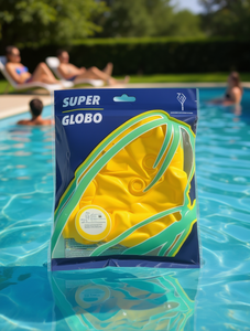 Bouée de bain Super Globo jaune en latex, ronde et gonflable, pour adultes et enfants, pour s'amuser dans l'eau - Product Image 2