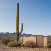 Tour de télécommunication camouflage en forme de cactus Saguaro pour un déploiement discret de réseau sans fil