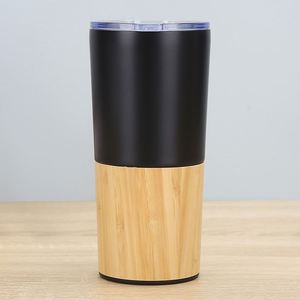 <b>Hot</b> Sales Wholesale Promotion Customized Logo 20OZ Bamboo Stainless Steel Double Wall Vacuum <b>Flask</b> Tumbler - Product Image 2