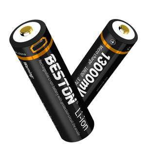 <span class=keywords><strong>Beston</strong></span> 3.7V 18700 3500MAh ปุ่มแบตเตอรี่ลิเธียมไอออนแบบชาร์จไฟได้พร้อมพอร์ตชาร์จชนิด C สำหรับไฟฉุกเฉิน - Product Image 1