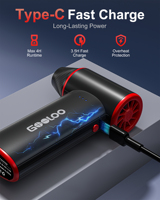 GOOLOO F3 Souffleur d'air électrique sans fil 52m/s, type C rechargeable, portable pour le nettoyage de voitures et d'ordinateurs