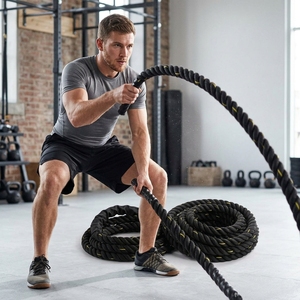 NQ SPORTS Corde de combat fitness en polyester pour entraînement de force et entraînement physique - Product Image 1