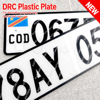 Plaque d'immatriculation de voiture souvenir de style nouveau RDC, en plastique acrylique réfléchissant de haute qualité, plaque de permis CGO Congo à des fins décoratives