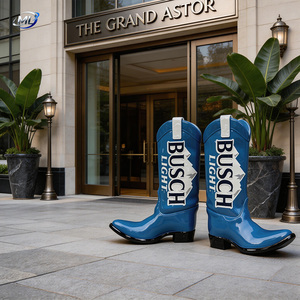 Colorful Hand-Painted Fiberglass Boot Sculpture-Artistic Home Decoration & Garden Folk Art with Sea Theme - Product Image 2