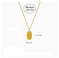 Collar de Acero Inoxidable Aquarius para Hombre y Mujer, Estilo Étnico, Collar para Parejas, Accesorios Transfronterizos