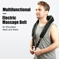Châle de massage électrique multifonction avec vibration, pétrissage et contrôle de la minuterie pour le cou, les épaules, le dos et la taille