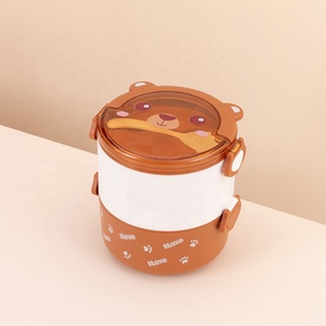 ICEN B40 vente en gros mignon empilable hermétique garder les aliments Double couche en plastique Tiffin boîte à lunch conteneur de stockage des aliments pour adulte - Product Image 2