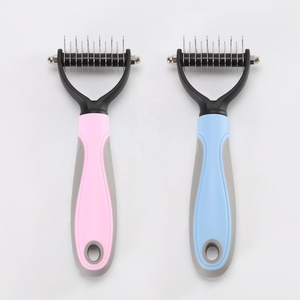 Cani ricci a doppia faccia taglierina <span class=keywords><strong>per</strong></span> peli di gatto strumenti <span class=keywords><strong>per</strong></span> lo spargimento di peli spazzola <span class=keywords><strong>per</strong></span> la pulizia della pelliccia strumento <span class=keywords><strong>per</strong></span> la toelettatura pettine <span class=keywords><strong>per</strong></span> la depilazione dell'animale domestico - Product Image 6
