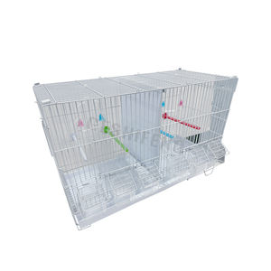 Vente en gros de volière de luxe noir acier métal fer canari perruche pinson animal de compagnie grand perroquet amour cage à oiseaux à vendre - Product Image 1