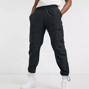 OEM toptan spor giyim Polyester naylon siyah Jogger taktik rüzgarlık eşofman altları özel Logo teknoloji dokuma erkek kargo pantolon - Product Image 4