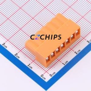 MXHT396K-3.96-07P-OE01-Cu-S-A Plug-in Terminal Block P=3.96mm Connector Screw Fixing 1x7P 3.96mm Orange - Product Image 2