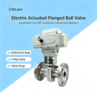 Válvula de Bola Eléctrica de Acero Inoxidable KLion CF8 de 2 Piezas con Actuador Motorizado PN16 para Agua, Aceite, Gas y Químicos OEM 3