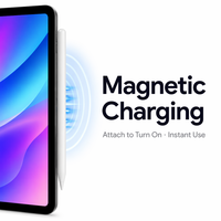 Stylus Magnetik Snap-On untuk iPad Tanpa Port Pengisian Daya Nirkabel Murni Indikator Baterai Bluetooth Penolakan Sentuhan Telapak Tangan Tilt Drawing Grosir OEM