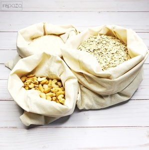 Cotton Muslin Bulk Bags 3 pack Reusable Bulk Shopping Bags Eco-Friendly Produce Bags Sustainable Zero Waste