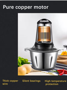家庭用ステンレス製小型ミニフードプロセッサーチョッパー2l3lキッチンミンサー電気肉挽き器 - Product Image 6