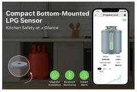 Jauge de niveau intelligente pour bouteille de gaz GPL, capteur à ultrasons BLE pour réservoirs de cuisine, détecteur de propane et de butane sans contact avec alertes via application