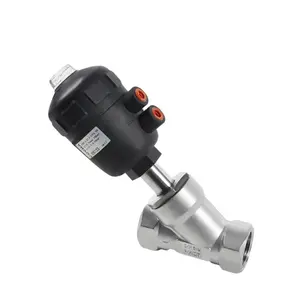 COVNA HKl7 Série Aço Inoxidável Rosca Pneumática Angle Seat Valve