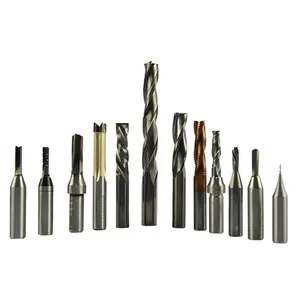 DH Tungsten Carbide Spiral Bit Solid TCT Cutter for CNC Machine Part Tools For Wood MDF Panels Milling Cutter