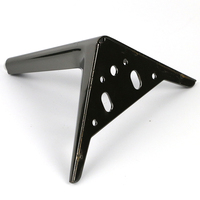 Meuble de jambe oblique conique noir pour table de meubles pliants avec pieds en métal à vis avec raccords pour pieds de meubles