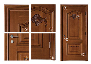 <span class=keywords><strong>Teck</strong></span> Sculpture Porte En Bois Conception Originale de Sculpture Sur Bois Porte Principale Porte Affleurante En Contreplaqué - Product Image 3