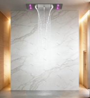 Système de douche numérique multifonctionnel Anlamda avec affichage LED, colonne de douche à jet d'eau, ensemble de douche thermostatique avec douchette à main