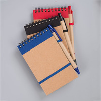 Notebook en papier kraft créatif, avec stylo, personnalisé, à la mode, réutilisable, intelligent