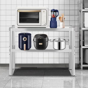 Ripiano da Tavolo <span class=keywords><strong>in</strong></span> <span class=keywords><strong>Acciaio</strong></span> Inox a Doppio Strato <span class=keywords><strong>per</strong></span> <span class=keywords><strong>Cucina</strong></span>, Buffet, Bar, Vendita al Dettaglio e Postazione di Lavoro - Product Image 6