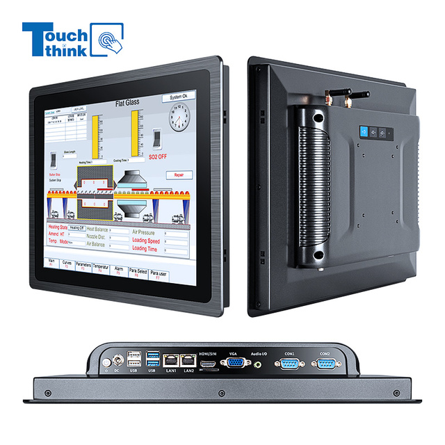 Touchthink High Performance Fanless Industrial PC Full Aluminum IP65 Touch Screen Panel (Projected Capacitive) 2GB/4GB/8GB