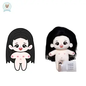 Yeni tasarım anime oyuncak katkı iskelet özel peluş 15-25cm çıplak oyuncak bebek giysileri eklenebilir sevimli oyuncak bts yıldız anime oyuncak