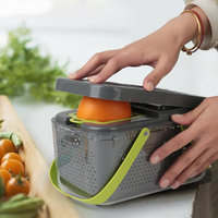 Ensemble de 22 pièces pour la préparation des aliments : robot culinaire manuel, hachoir, mandoline de cuisine, coupe-légumes multifonctionnel