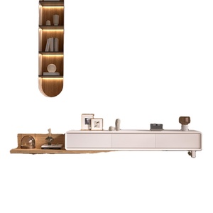 Orangefurn Rectángulo Extensible Soporte de Tv de madera Nogal negro Media <span class=keywords><strong>Tb</strong></span> Consola Muebles de sala de estar Soporte de Tv con 3 cajones - Product Image 3