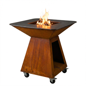 Griglia <span class=keywords><strong>BBQ</strong></span> in Acciaio Corten OEM, Braciere Resistente alle Intemperie, Barbecue <span class=keywords><strong>a</strong></span> <span class=keywords><strong>Legna</strong></span> <span class=keywords><strong>e</strong></span> <span class=keywords><strong>Carbone</strong></span> per Decorazione Giardino - Product Image 5