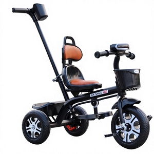 Triciclo per Bambini a Tre Ruote, <span class=keywords><strong>Passeggino</strong></span> <span class=keywords><strong>Bicicletta</strong></span> per 6-12 Mesi fino a 3-6 Anni, Telaio in Metallo - Product Image 1