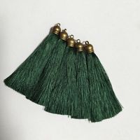Offres Spéciales de haute qualité fait à la main 8cm glands en soie avec anneau 100% glands en soie pour la fabrication de bijoux