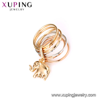 Xuping – bague de Couple multicolore en forme d'éléphant, bijou classique de Collection d'animaux, mignon et lisse, 15693