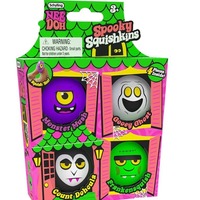Nouveau Jouet Anti-Stress 4-en-1 Halloween Maison Hantée, Jouet à Presser en TPR, Squishkins Effrayants pour Cadeau