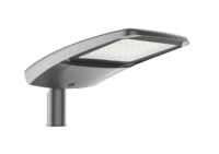 Lampadaire LED 100W CE ROHS pour éclairage routier, peinture noire, 5000K, pour parking, extérieur, tête Cobra, contrôle intelligent