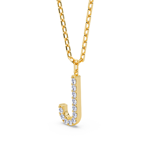Colgante de Letra Mayúscula Personalizado al por Mayor con Diamante Cultivado en Laboratorio VVS VS EF en Plata de Ley 925 con Acabado en Oro - Product Image 5