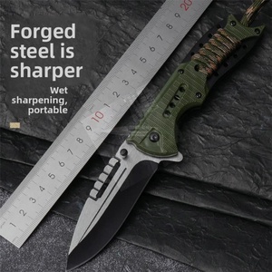 Cuchillo de Bolsillo Plegable Green Forest HK Personalizable de Grado OEM para Camping, Hoja de Acero Inoxidable 3CR13 Afilada como una Navaja, Mango de ABS con Acabado de Madera - Product Image 1