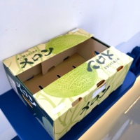 Carton ondulé alvéolé PP robuste en B-flute, matériaux recyclés, pour boîtes de fruits, légumes, melon Hami, banane, raisin