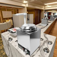 Distributeur de fromage personnalisé Wafflemei 3L avec pompe, en acier inoxydable de qualité alimentaire, capacité de 650W, facile à nettoyer
