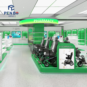 Furnitur Toko Apotek Ritel, Etalase Pajangan, Dekorasi Interior Toko Obat, Desain Rak Apotek - Product Image 6