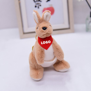 Tùy Chỉnh <span class=keywords><strong>Kangaroo</strong></span> Keychain Đồ Chơi Sang Trọng Với Khăn Nhỏ Fluffy PP Bông Logo In Nhồi Cho Túi Carkey Trang Trí Nội Thất - Product Image 5