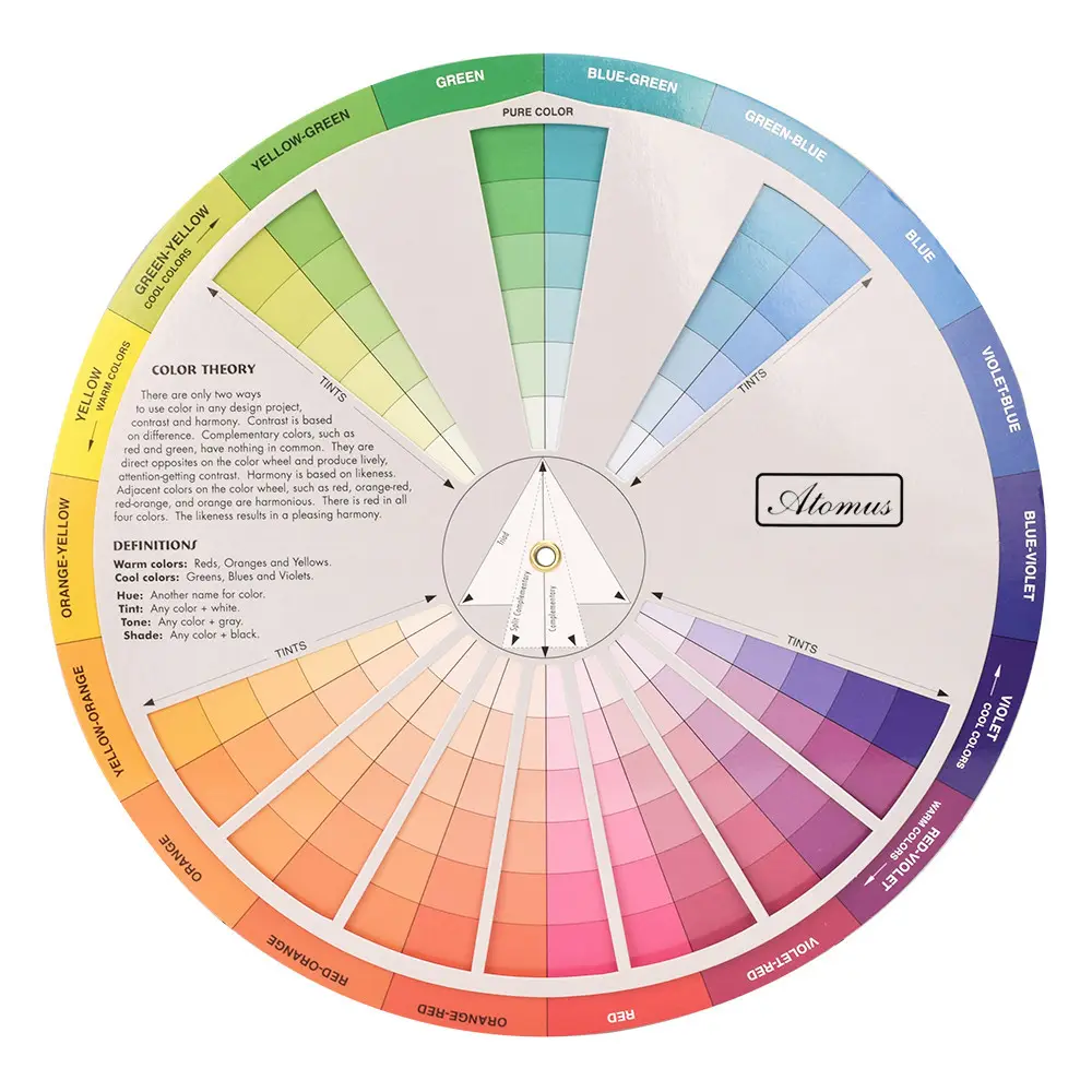 판톤 국제 표준 컬러 차트 그라디언트 컬러 휠 문신 보조 색상 일치