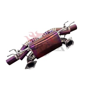 Sistema de escape de titanio Vortex Racing compatible con Aston Martin Vantage 4.0T 4.7L Valvetronic Catback, silenciador con sistema de calentamiento, color púrpura. - Product Image 6