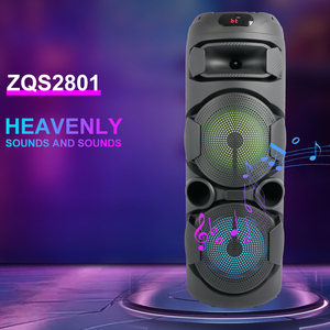 SING-E ZQS2801 8 Inch*2 <strong>Speaker</strong> Outdoor Portable Trolley Audio <strong>Speaker</strong> <strong>DJ</strong> <strong>Speaker</strong> <strong>System</strong> Subwoofer Sound Box With LED Light - Product Image 5